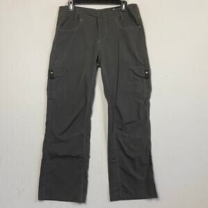 KUHL Splash Roll-Up Women’s Gray Cargo Hiking Pants Vintage Patina Dye Size 10
